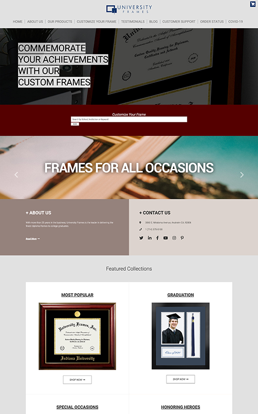 University Frames