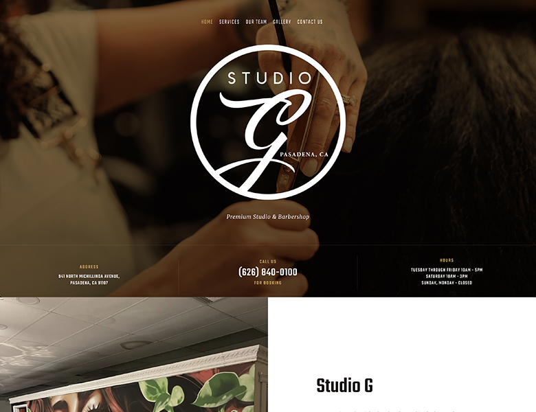 Studio G website