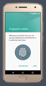 Fingerprint reader screen